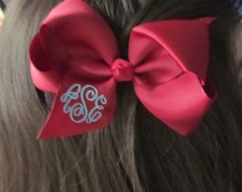 Monogrammed Hair Bow