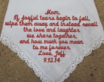 Mom Wedding Handkerchief