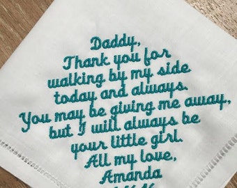 Dad Wedding Handkerchief