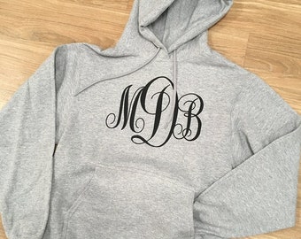 Large Monogrammed Hooded Sweatshirt