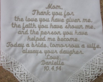 Mom Wedding Handkerchief