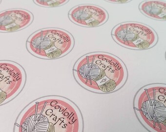 35mm Full Colour Custom Stickers/35 Stickers per Sheet/ Small Envelope Seals Kraft / Stationary