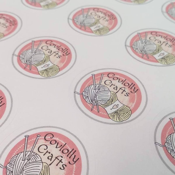 Pegatinas personalizadas a todo color de 35 mm / 35 pegatinas por hoja / Sellos de sobre pequeños Kraft / Estacionario
