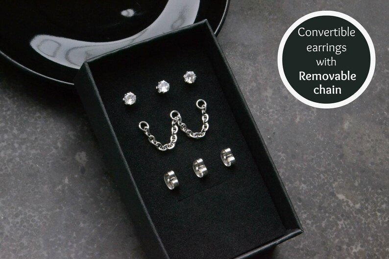 Boucles doreilles piercing à triple oreille trois trous Etsy
