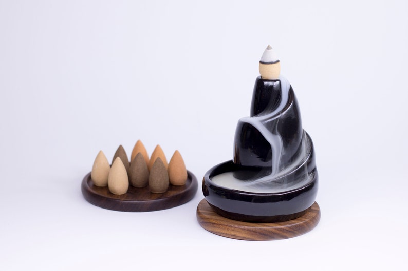 Incense Spiral backflow incense spiral burner, zen, ceramics best christmas gift image 2