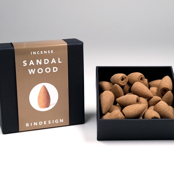 Sandalwood backflow incense cones - zen, natural, pure