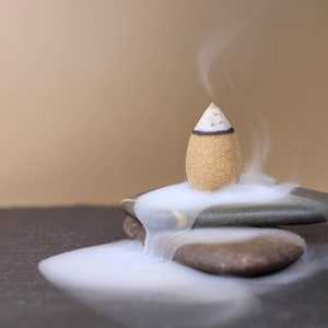 Incense Landscape - waterfall incense stone burner, zen, nature stones - best christmas gift