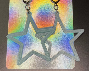 Star Earrings - glow in the dark multicolor