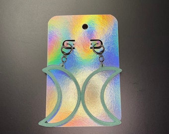 Moon Earrings - glow in the dark multicolor