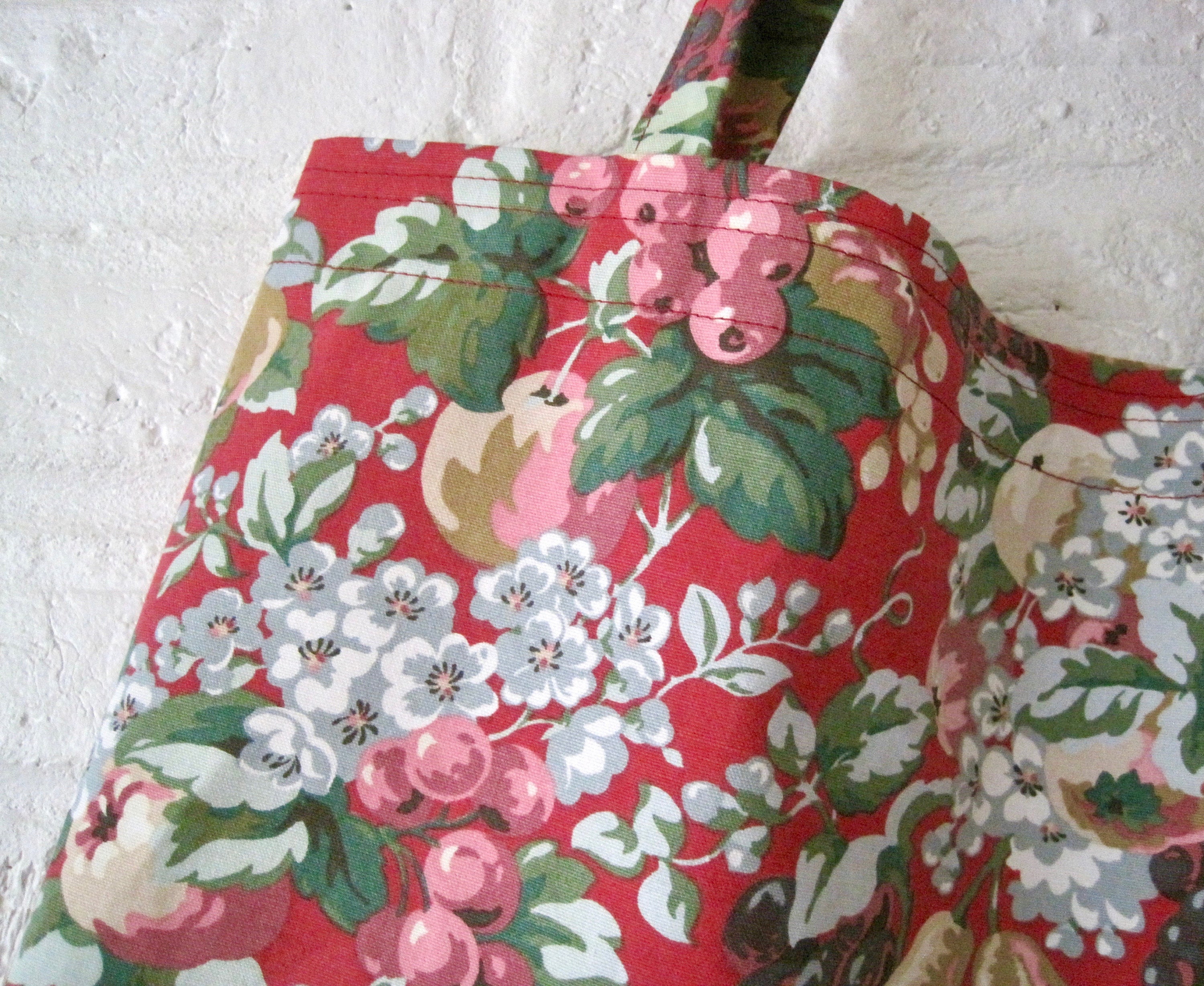 Handmade Recycled Fruit & Flowers Bag | Etsy