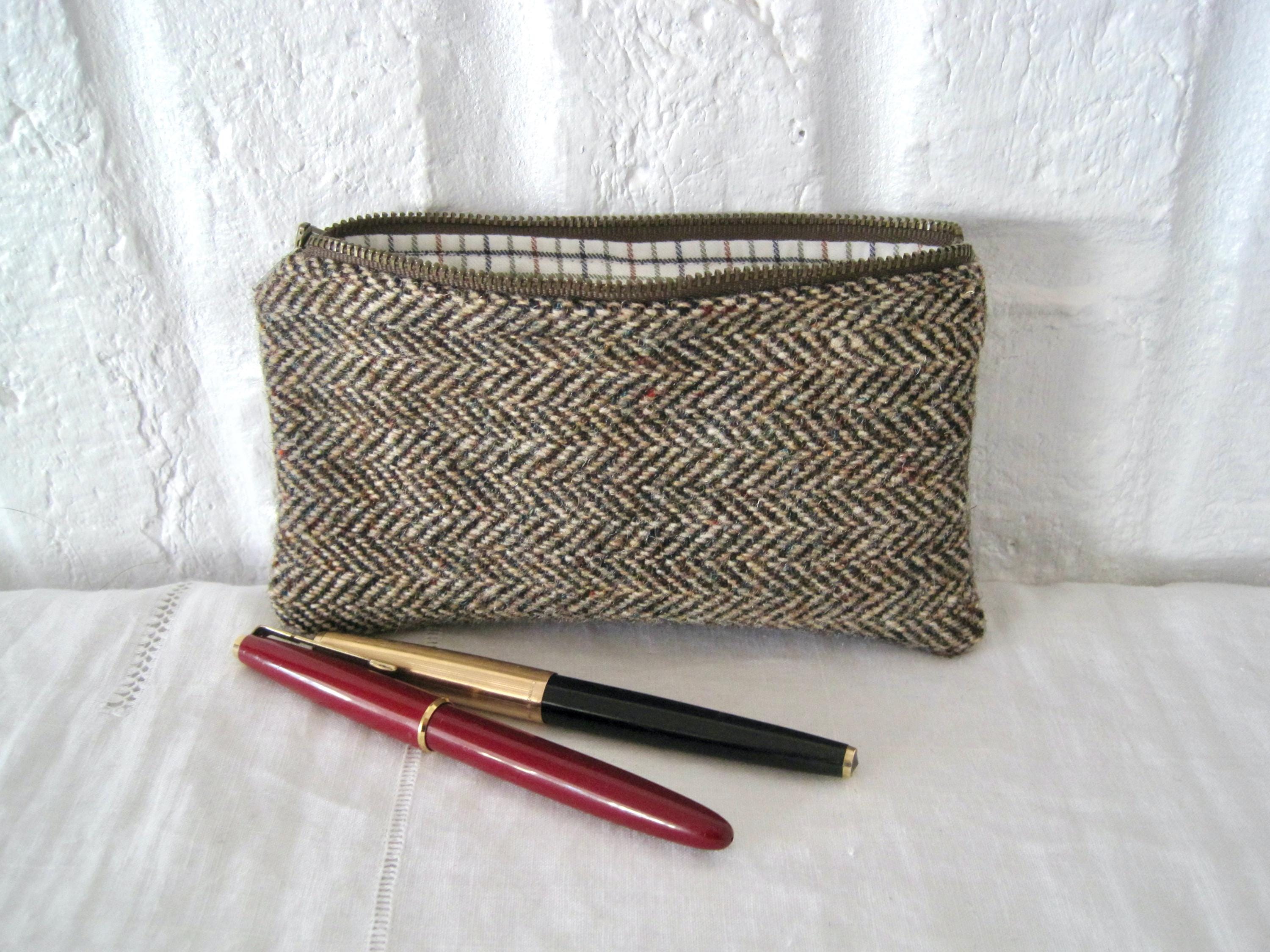 Handmade Recycled Tweed Pouch