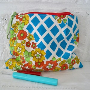 Handmade Recycled Vintage Flowers Pouch