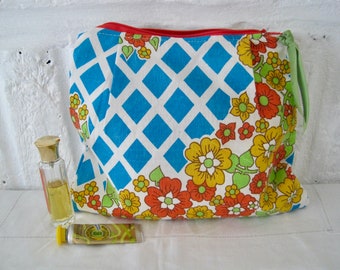 Handmade Recycled Vintage Flowers Pouch