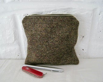 Handmade Recycled Tweed Pouch