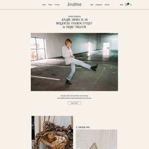 WordPress Blog Theme, Affiliate Blog Template, Fashion Blogger Website, WooCommerce Website, Minimal Ecommerce Website, Influencer Design image 1