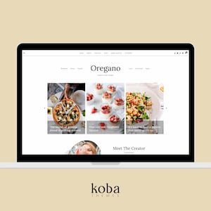Wordpress Food Blog Theme OREGANO Foodie Blogger Woo-commerce Website Design Shop Responsive Recipe image 4