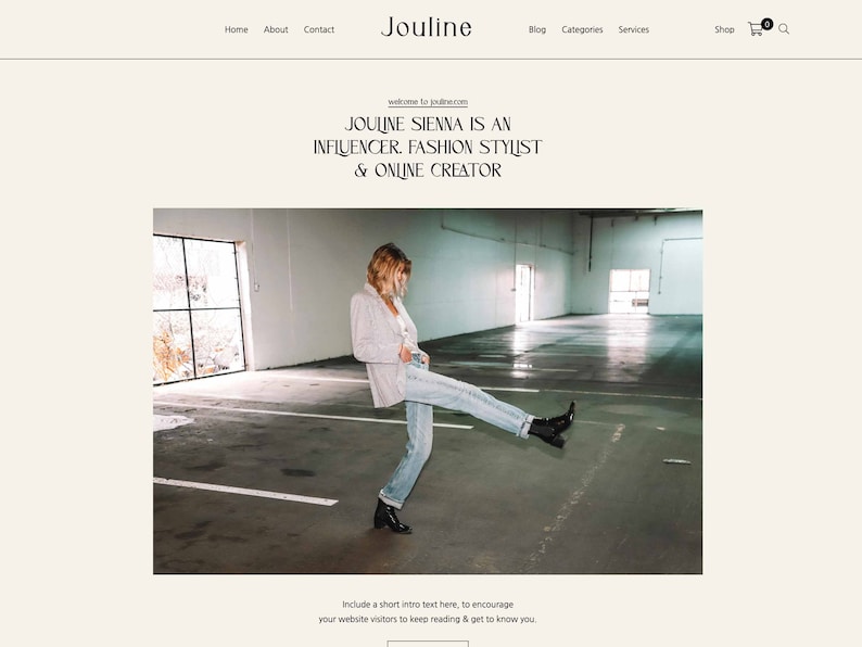 WordPress Theme WordPress Ecommerce Theme Affiliate Theme Fashion Blogger Theme Jouline Instant Digital Download image 1