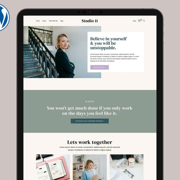 WordPress Theme For Coaches Studio 11 | Business Life Coach Website Template  WooCommerce