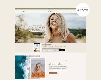 Showit Website Template, Business website template, Showit Website Template for Coach, Coach Website, Showit Website Design, Minimal Website