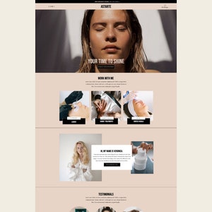 website layout design for showit