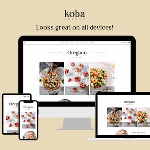 Wordpress Food Blog Theme OREGANO Foodie Blogger Woo-commerce Website Design Shop Responsive Recipe image 3