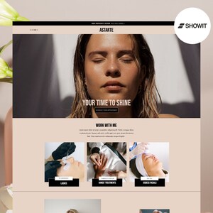 beautiful, minimalistic showit website