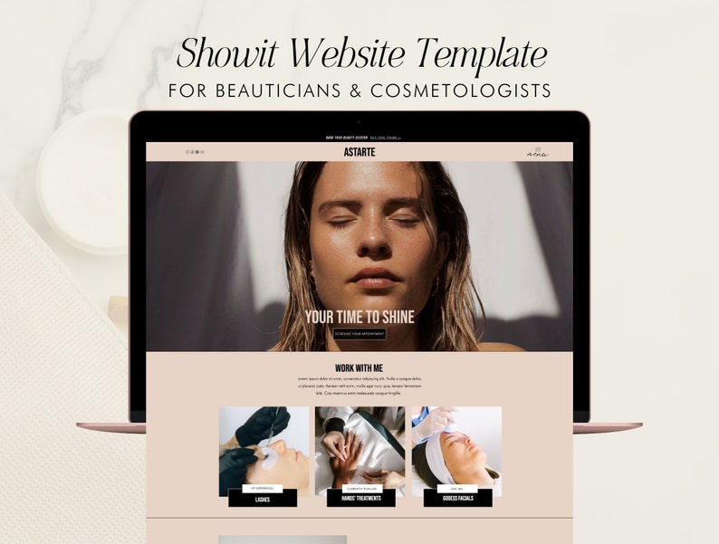 minimal showit website design