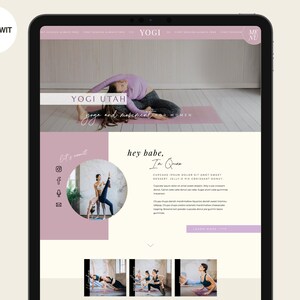 Yoga Studio Showit Website Template | Wellness Coach Website Design, Theme, Health Business, Instant Downliad