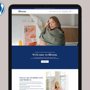 WordPress Theme For Personal Brand Owners –  &quot;Bloom&quot; |  Woo-commerce Website Design Shop Template
