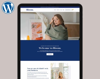 WordPress Theme For Personal Brand Owners –  "Bloom" |  Woo-commerce Website Design Shop Template