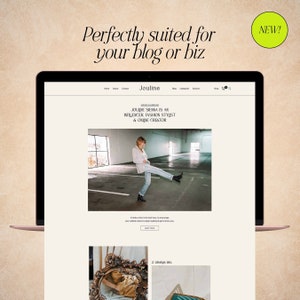 WordPress Blog Theme, Affiliate Blog Template, Fashion Blogger Website, WooCommerce Website, Minimal Ecommerce Website, Influencer Design image 3