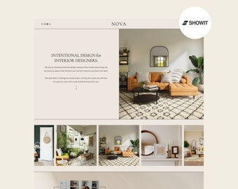 Interior Designer Showit Website Template NOVA | Real Estate, Realtor Theme, Photographer, Business Website