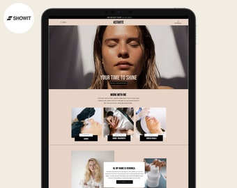 Beauty Showit Website Template, Beautifican Website, Cosmetologist Website, Showit Website Design, Website For Estheticians, Showit Design