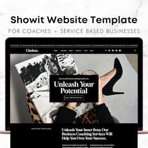 Showit Template for Coaches CHELSEA Coach Website Template, Fancy Web Theme, Coach Website, Luxury Website Design, Modern Website Design image 3