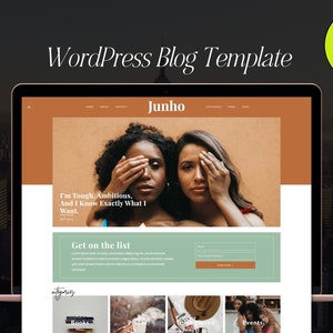 Premium WordPress Theme for Writers Artists, WordPress Blog Theme, Bold Web Design, Unique WordPress Template, Instant Download image 2