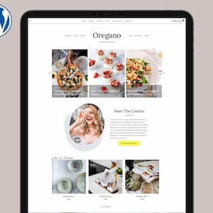 Wordpress Food Blog Theme OREGANO Foodie Blogger Woo-commerce Website Design Shop Responsive Recipe image 2