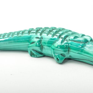 4.21&quot; Beautiful POLISHED MALACHITE Crocodile Animal Carving - Congo mc677