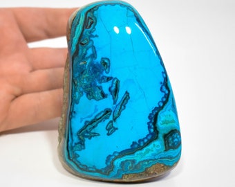 3.97&quot; Beautiful POLISHED CHRYSOCOLLA Bagdad Mine Arizona P287