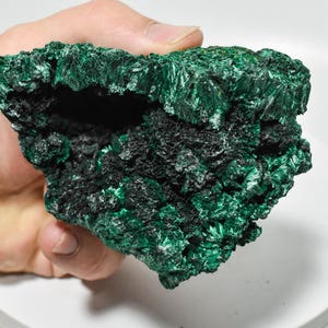 3.77&quot; Chatoyant Fibrous MALACHITE Mindingi Mine, Congo Q671