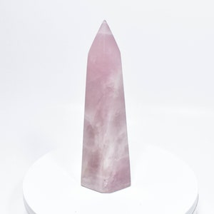 7.48&quot; Beautiful Polished ROSE QUARTZ Crystal OBELISK Tower Madagascar P762