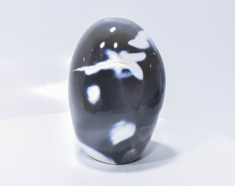 3.26 " Mooi gepolijst ORCA AGAAT Freeform Carving "Video" Madagascar P656