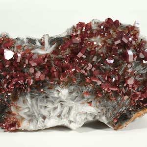 6.10&quot; Outstanding Red Gem VANADINITE Crystals on BARITE Mibladen, Morocco P161
