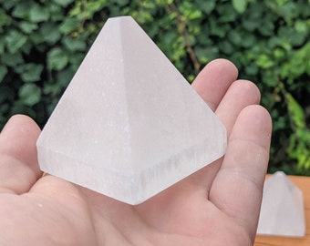 2&quot; One Polished SELENITE PYRAMID Morocco - P508