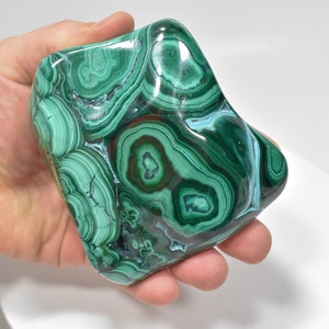 3.74&quot; Polished MALACHITE AND CHRYSOCOLLA &quot;Video&quot; - Congo A885