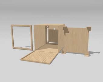 Archivo digital DIY Book Nook para cortadora láser - 200 mm x 210 mm x 250 mm