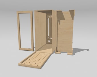 Archivo digital DIY Book Nook para cortadora láser - 100 mm x 240 mm x 215 mm