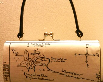 SALE - 10% OFF - The Hobbit - Lord of the Rings Book Page Pinch Clasp Purse