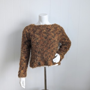 Fluffy Stretchy Leopard Sweater by Graffiti Size Medium