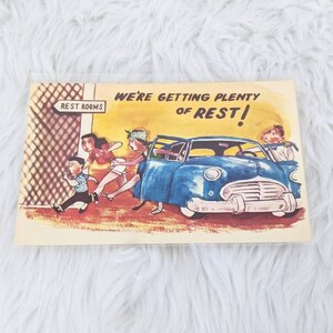 Unbenutzte Vintage 1950er Jahre Comic Postkarte Herausgegeben von Malerische Akt Natürliche Farbe R Karte Comic Lustig Dumme Neuheit Postkarte Blank Urlaub