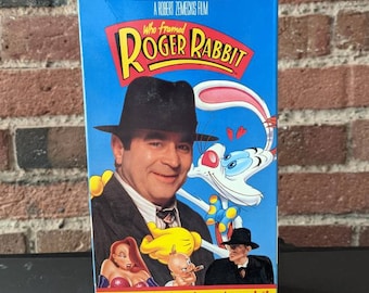 Vintage VHS Who Framed Roger Rabbit 1988 Movie Starring Bob Hoskins Cartoon